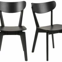 Chaises Scandinaves Bois Noir (lot De 2) BAKI