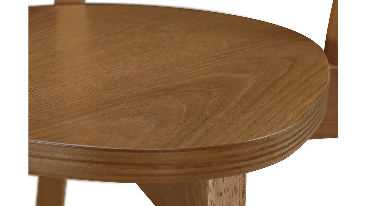 Chaises Scandinaves En Bois Clair Chêne (lot De 2) LEENA 8 Chaises Scandinaves En Bois Clair Chêne (lot De 2) LEENA – Image 6