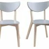 Chaises Scandinaves Gris Et Bois Clair (lot De 2) LEENA