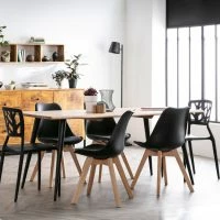Chaises Scandinaves Noir Et Bois Clair (lot De 4) PAULINE 16 Chaises Scandinaves Noir Et Bois Clair (lot De 4) PAULINE -Boutique Miliboo chaises scandinaves noir et bois clair lot de 4 pauline 32455 5e53b9c1c6b9d 1200 675