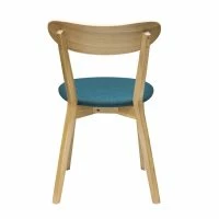 Chaises Vintage Bois Clair Chêne Et Tissu Bleu Paon (lot De 2) DOVE -Boutique Miliboo chaises vintage bois clair chene et tissu bleu paon lot de 2 dove 51755 62502d602e6ca 1200 675