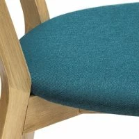 Chaises Vintage Bois Clair Chêne Et Tissu Bleu Paon (lot De 2) DOVE -Boutique Miliboo chaises vintage bois clair chene et tissu bleu paon lot de 2 dove 51755 62502d639b146 1200 675