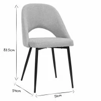 Chaises Vintage En Tissu Effet Velours Texturé Gris Et Métal Noir (lot De 2) COSETTE -Boutique Miliboo chaises vintage en tissu effet velours texture gris et metal noir lot de 2 cosette 52079 62cd5380f0939 1200 675