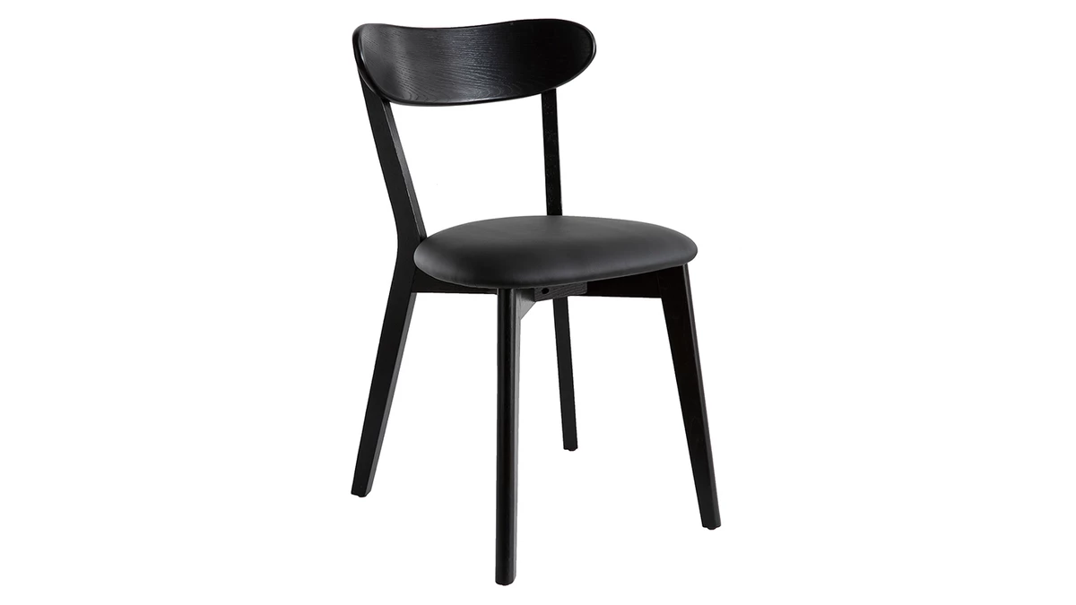 Chaises Vintage Noires (lot De 2) DOVE 5 Chaises Vintage Noires (lot De 2) DOVE – Image 3