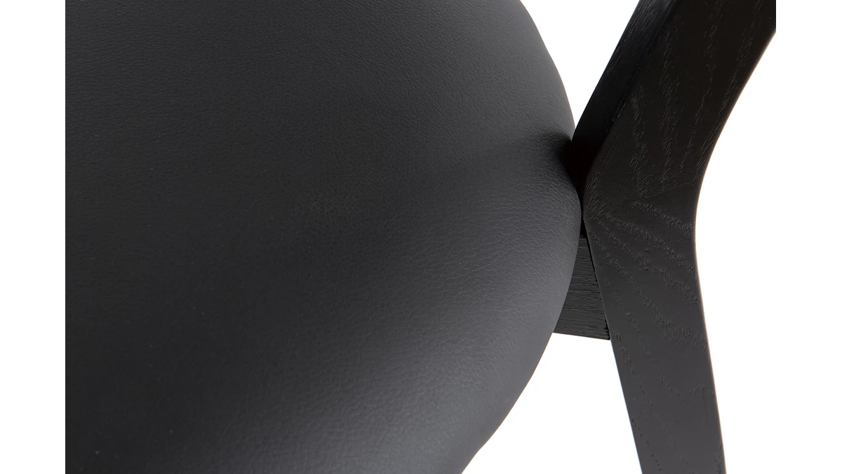 Chaises Vintage Noires (lot De 2) DOVE 8 Chaises Vintage Noires (lot De 2) DOVE – Image 6