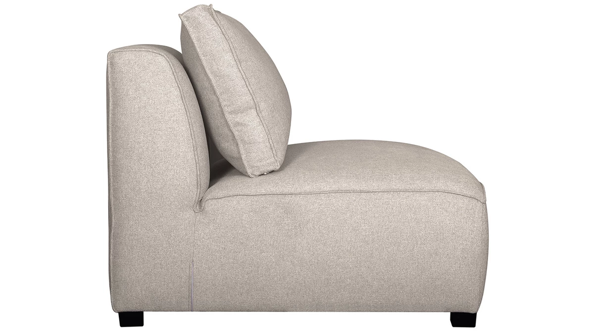 Chauffeuse 1 Place Design En Tissu Beige PLURIEL 5 Chauffeuse 1 Place Design En Tissu Beige PLURIEL – Image 3