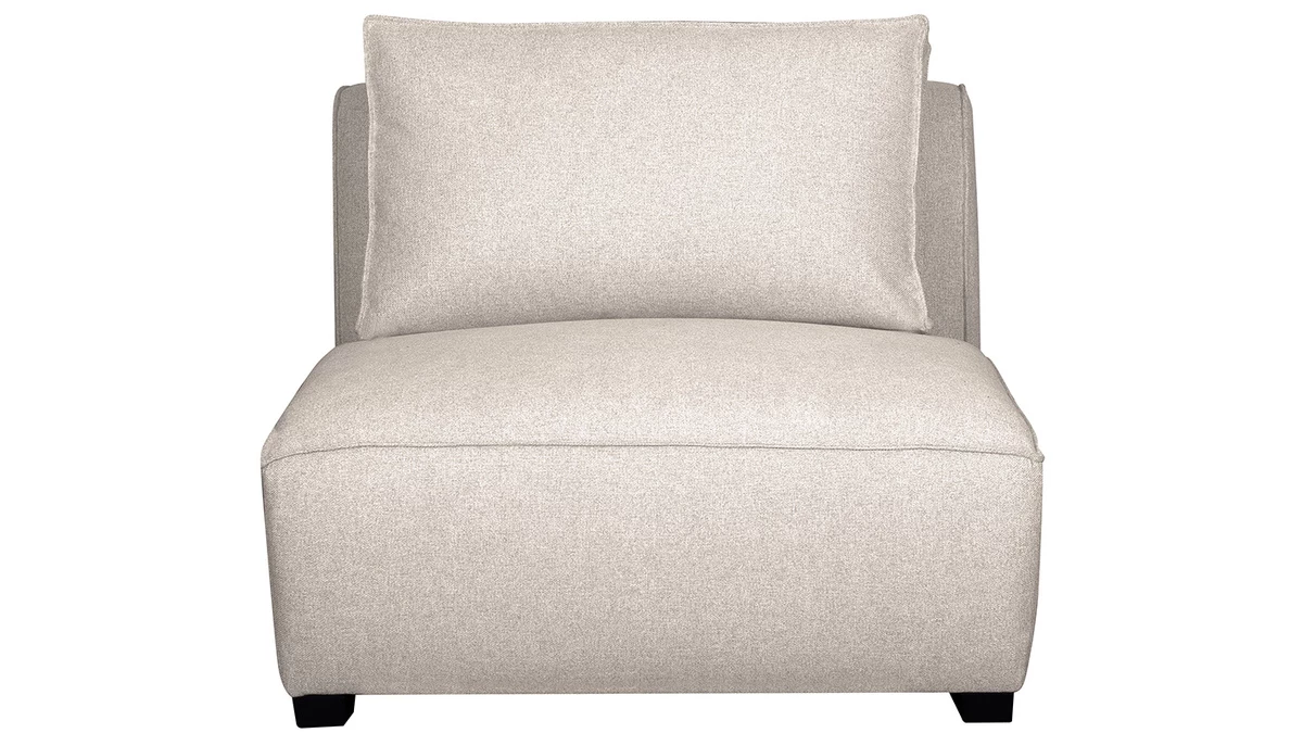 Chauffeuse 1 Place Design En Tissu Beige PLURIEL 3 Chauffeuse 1 Place Design En Tissu Beige PLURIEL