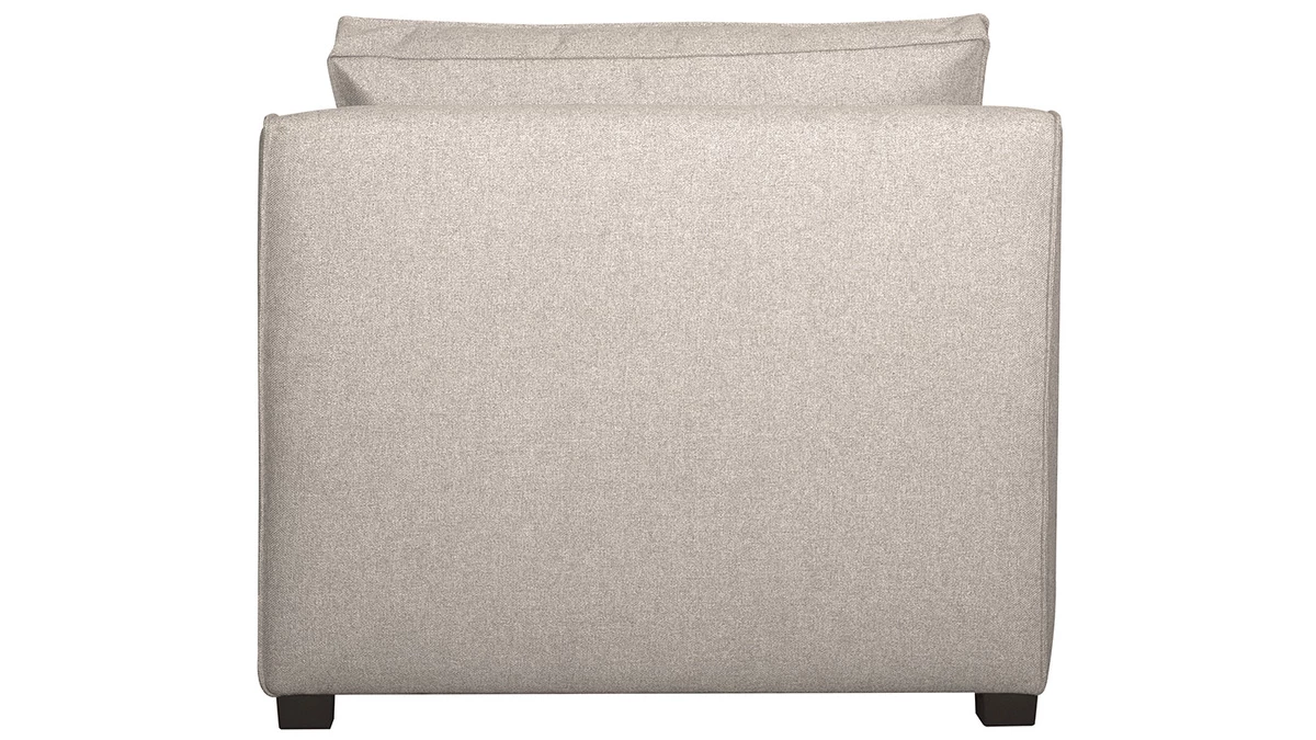 Chauffeuse 1 Place Design En Tissu Beige PLURIEL 6 Chauffeuse 1 Place Design En Tissu Beige PLURIEL – Image 4