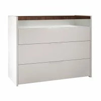 Commode Design Blanche 3 Tiroirs L110 Cm VERDI