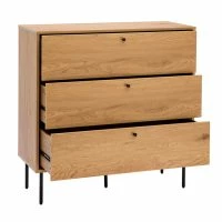 Commode Finition Bois Clair Chêne Et Pieds Métal Noir 3 Tiroirs L100 Cm PERNELLE -Boutique Miliboo commode finition bois clair chene et pieds metal noir 3 tiroirs l100 cm pernelle 53639 63d7f48b2f6c8 1200 675