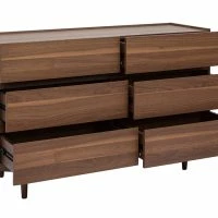 Commode Finition Bois Foncé Noyer 6 Tiroirs L120 Cm SANAA -Boutique Miliboo commode finition bois fonce noyer 6 tiroirs l120 cm sanaa 52928 633c0308101a1 1200 675