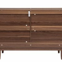 Commode Finition Bois Foncé Noyer 6 Tiroirs L120 Cm SANAA -Boutique Miliboo commode finition bois fonce noyer 6 tiroirs l120 cm sanaa 52928 633c031420a20 1200 675