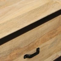 Commode Industrielle En Bois Manguier Massif Et Métal Noir 6 Tiroirs L130 Cm INDUSTRIA -Boutique Miliboo commode industrielle en bois manguier massif et metal noir 6 tiroirs l130 cm industria 32782 61b747f95331a 1200 675