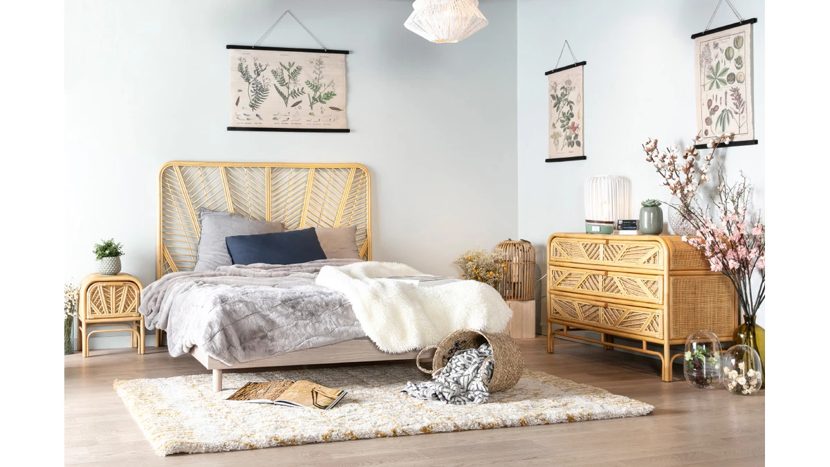 Commode Vintage En Rotin 3 Tiroirs L120 Cm GALON - Miliboo & Stéphane Plaza 9 Commode Vintage En Rotin 3 Tiroirs L120 Cm GALON - Miliboo & Stéphane Plaza – Image 7