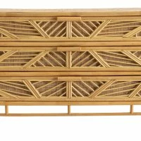 Commode Vintage En Rotin 3 Tiroirs L120 Cm GALON - Miliboo & Stéphane Plaza