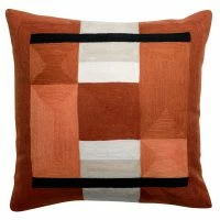 Coussin à Motifs Brodé Rouge 45 X 45 Cm KUBY