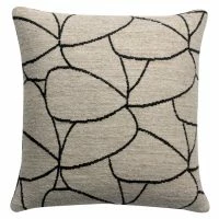 Coussin à Motifs écru Et Noir 45 X 45 Cm LYS