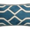 Coussin Brodé Ethnique Bleu 30 X 50 Cm YELO