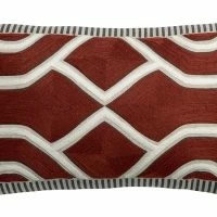 Coussin Brodé Ethnique Caramel 30 X 50 Cm YELO