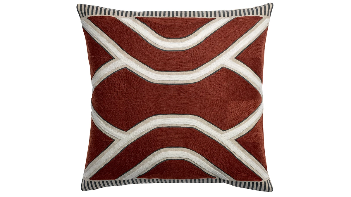 Coussin Brodé Ethnique Caramel 45 X 45 Cm YELO 3 Coussin Brodé Ethnique Caramel 45 X 45 Cm YELO