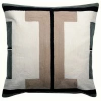 Coussin Brodé Vert 45 X 45 Cm YOGI