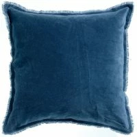 Coussin Carré En Velours Bleu Foncé 45 X 45 PESCA