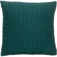 Coussin En Coton Texturé Bleu Pétrole 45 X 45 Cm WAFLE