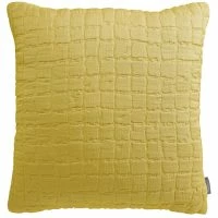 Coussin En Coton Texturé Jaune 45 X 45 Cm WAFLE