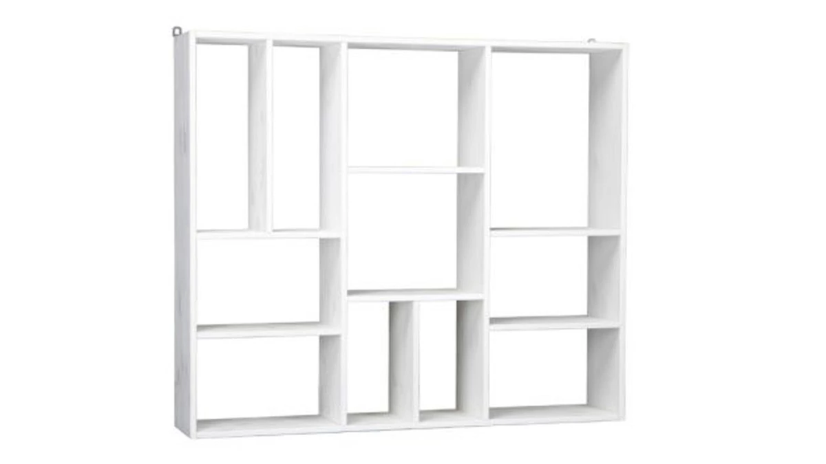 Étagère Murale Design En Bois Blanc L110 Cm CASYM 4 Étagère Murale Design En Bois Blanc L110 Cm CASYM – Image 2