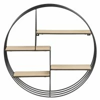 Boutique Miliboo 40 Etagère Murale Design Ronde Bois Et Métal ENSO