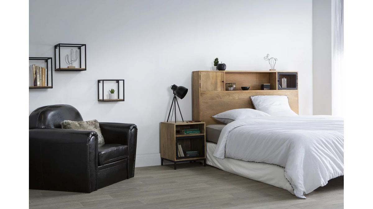 étagères Murales Carrées En Métal Noir Et Manguier Massif (lot De 3) YPSTER 8 étagères Murales Carrées En Métal Noir Et Manguier Massif (lot De 3) YPSTER – Image 6