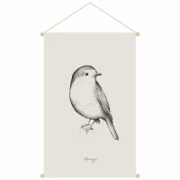 Kakemono Dessin Oiseau L40 X L60cm MELODY
