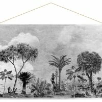 Kakemono Ethnique Noir Et Blanc L150 X L100 Cm BAMAKO