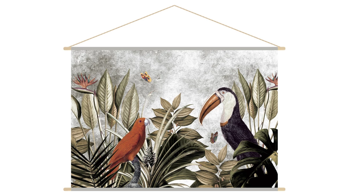 Kakemono Jungle L150 X L100 Cm PASSARO 3 Kakemono Jungle L150 X L100 Cm PASSARO