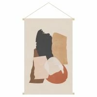 Kakémono Motif Abstrait Sur Fond Beige L40 Cm SAFI