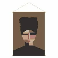 Kakemono Portait Femme L40 X H60 Cm TURBA