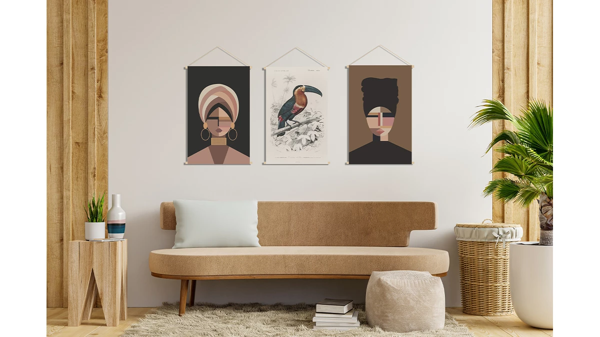 Kakémono Portrait Femme L40 Cm MEIJE 4 Kakémono Portrait Femme L40 Cm MEIJE – Image 2