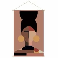 Kakemono Portrait Femme L80 X H120 Cm CURLY