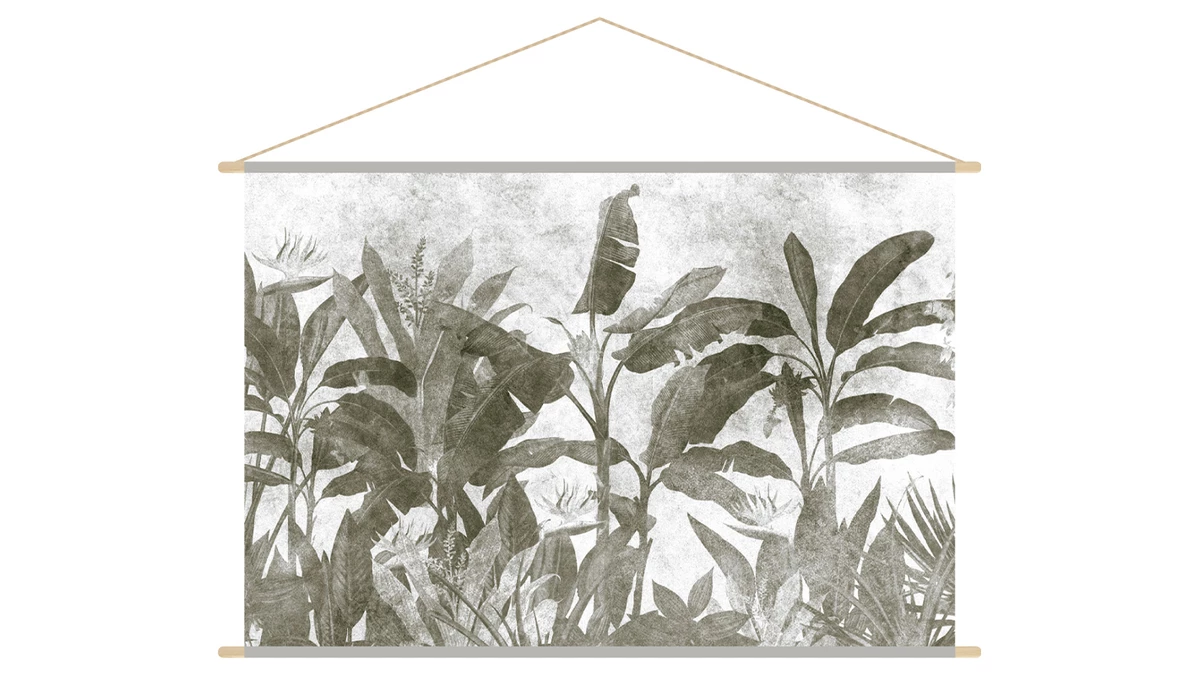 Kakemono Végétaux Noir Et Blanc L150 X L100 Cm MACA 3 Kakemono Végétaux Noir Et Blanc L150 X L100 Cm MACA