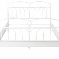 Lit 2 Places 140x200 Cm En Métal Blanc NOTTE