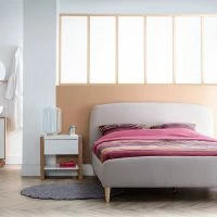 Lit 2 Places 140x200 Cm En Tissu Beige NIELS -Boutique Miliboo lit 2 places 140x200 cm en tissu beige niels 41074 5c35cdb136bff 1200 675