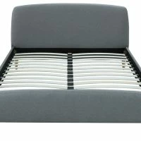 Lit 2 Places 140x200 Cm En Tissu Gris NIELS