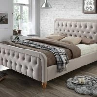 Lit 2 Places 160x200 Cm En Tissu Beige Capitonné KRISTEN -Boutique Miliboo lit 2 places 160x200 cm en tissu beige capitonne kristen 41085 5bbcc62fa22cd 1200 675