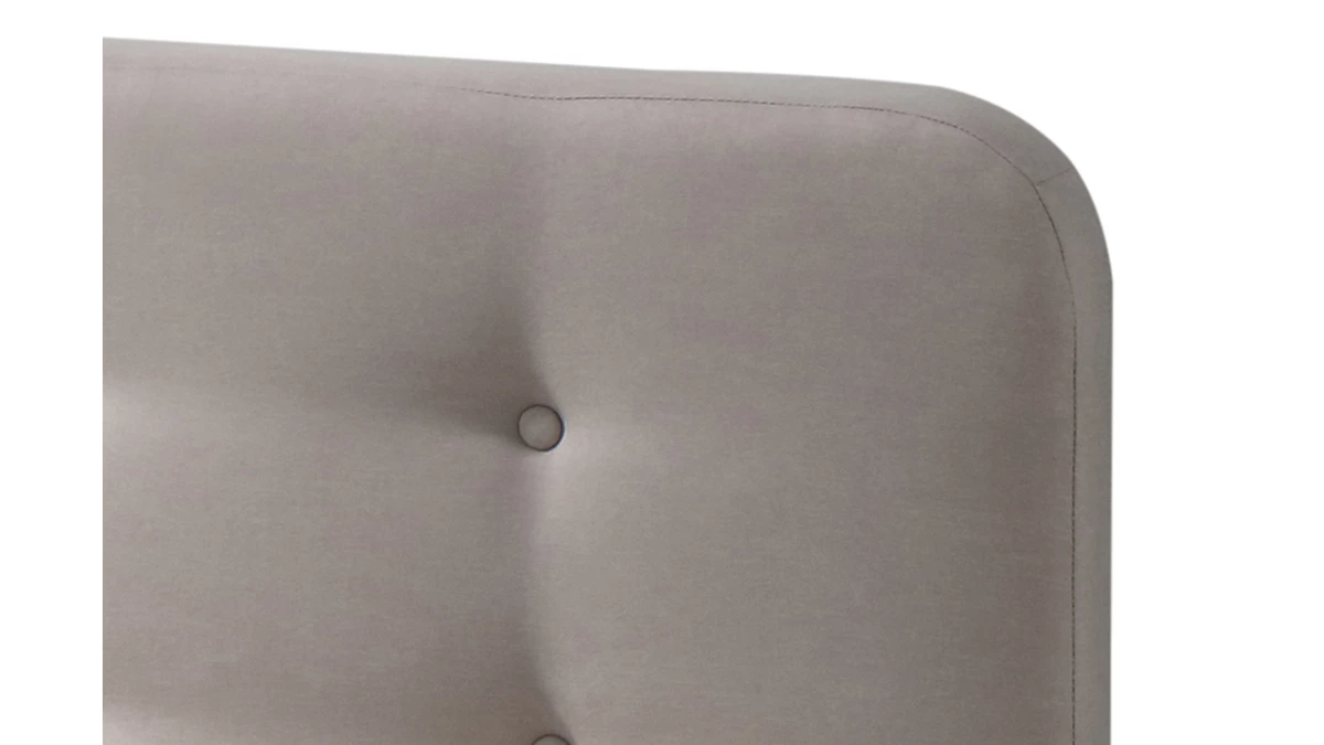 Lit 2 Places 160x200cm En Tissu Beige Capitonné HOLSEN 6 Lit 2 Places 160x200cm En Tissu Beige Capitonné HOLSEN – Image 4