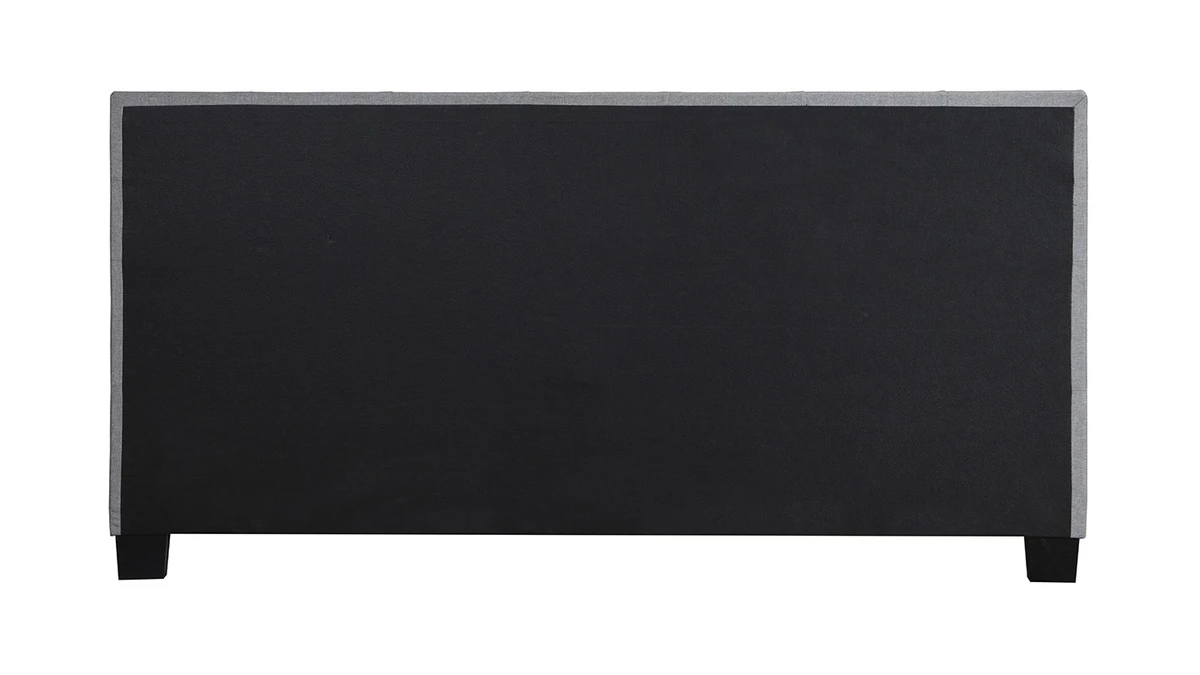 Lit 2 Places 180x200 Cm En Tissu Gris Capitonné MARQUISE 7 Lit 2 Places 180x200 Cm En Tissu Gris Capitonné MARQUISE – Image 5