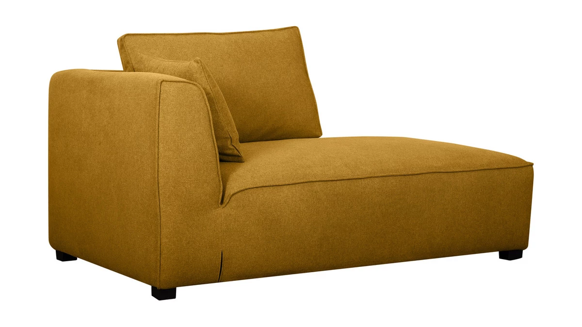 Méridienne Angle Droit En Tissu Jaune Cumin PLURIEL 4 Méridienne Angle Droit En Tissu Jaune Cumin PLURIEL – Image 2