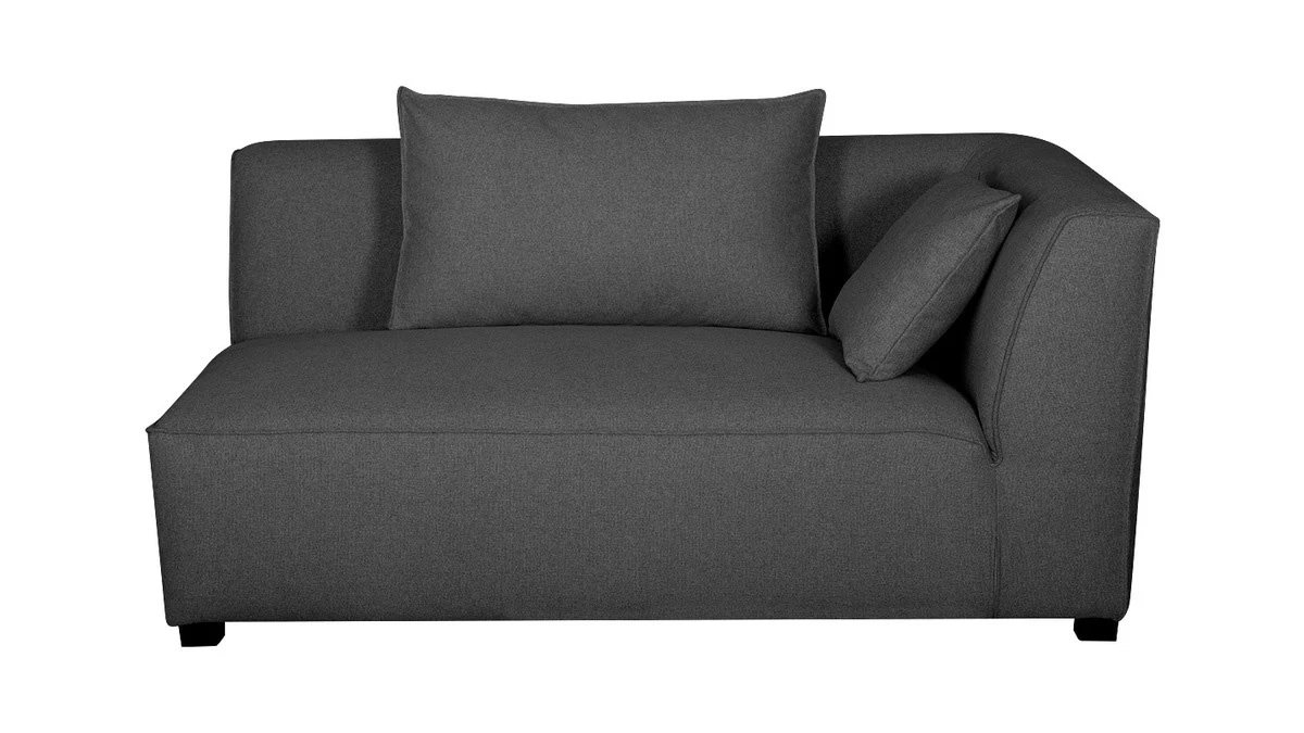Module D'angle Droit Pour Canapé En Tissu Gris Anthracite PLURIEL 3 Module D'angle Droit Pour Canapé En Tissu Gris Anthracite PLURIEL