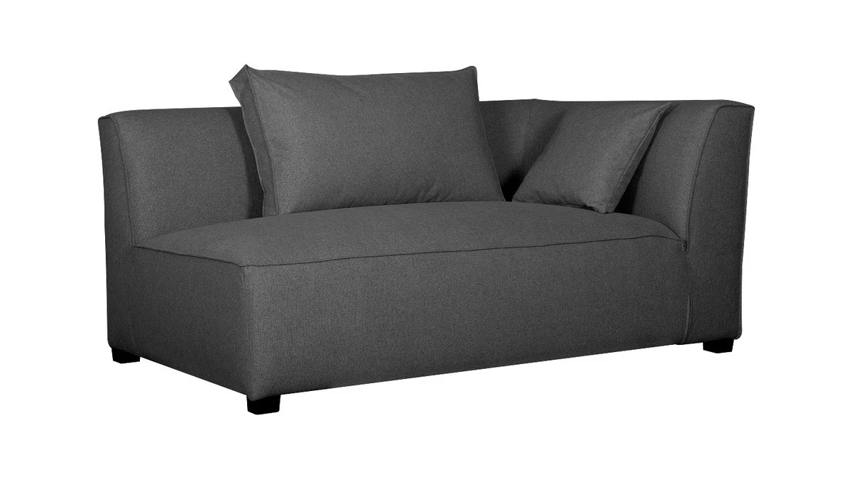 Module D'angle Droit Pour Canapé En Tissu Gris Anthracite PLURIEL 4 Module D'angle Droit Pour Canapé En Tissu Gris Anthracite PLURIEL – Image 2