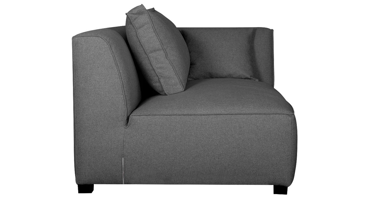 Module D'angle Droit Pour Canapé En Tissu Gris Anthracite PLURIEL 5 Module D'angle Droit Pour Canapé En Tissu Gris Anthracite PLURIEL – Image 3