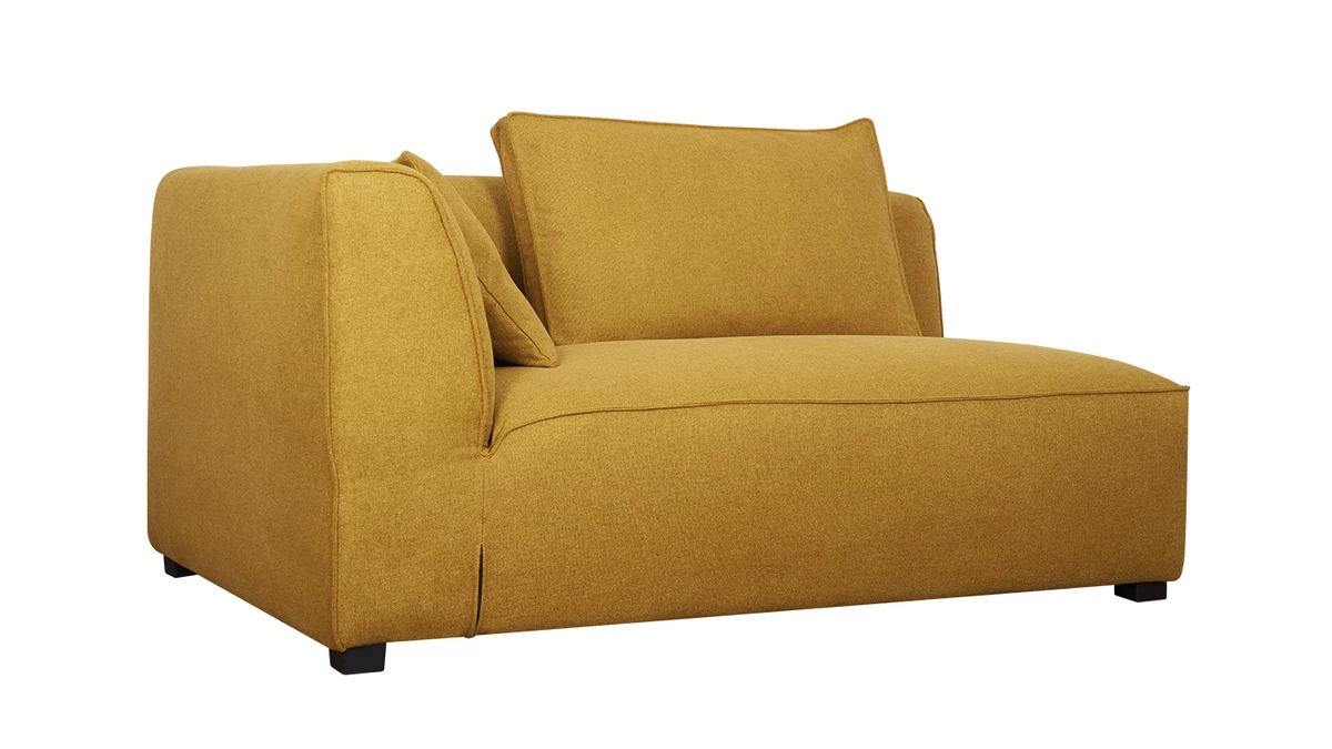 Module D'angle Gauche Pour Canapé En Tissu Jaune Cumin PLURIEL 4 Module D'angle Gauche Pour Canapé En Tissu Jaune Cumin PLURIEL – Image 2